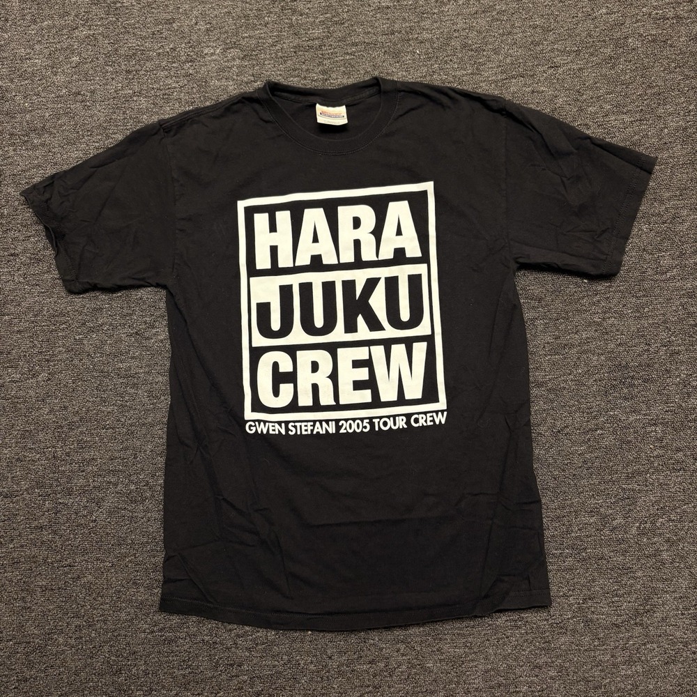 Vintage 2005 Gwen Stefani Harajuku Lovers CREW TOUR Shirt Size Medium Pop Grunge - Picture 6 of 6